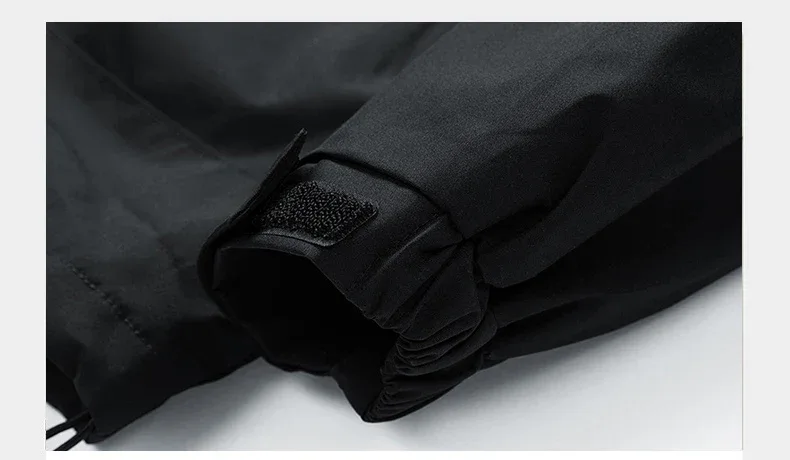 Windbreakers Men Hooded Jacket Zipper Coat Cargo Waterproof Black Bomber Camping Loose Thin Softshell Hooded Hiking Jacket - Image 22