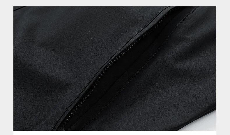 Windbreakers Men Hooded Jacket Zipper Coat Cargo Waterproof Black Bomber Camping Loose Thin Softshell Hooded Hiking Jacket - Image 23