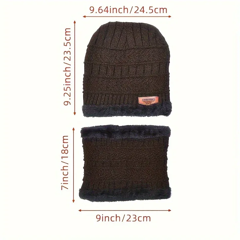 Winter Thicken Men And Women General Warm Beanie + Soft Scarf Warm Set, Ideal choice for Gifts - Image 2