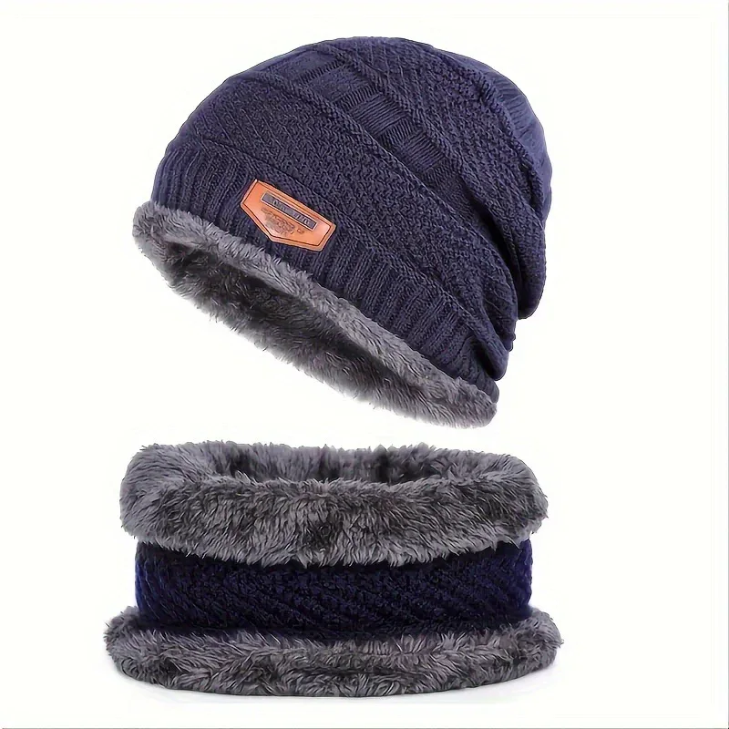 Winter Thicken Men And Women General Warm Beanie + Soft Scarf Warm Set, Ideal choice for Gifts - Image 3