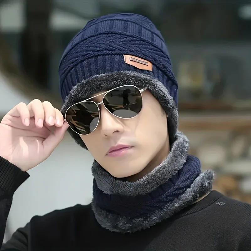 Winter Thicken Men And Women General Warm Beanie + Soft Scarf Warm Set, Ideal choice for Gifts - Image 6