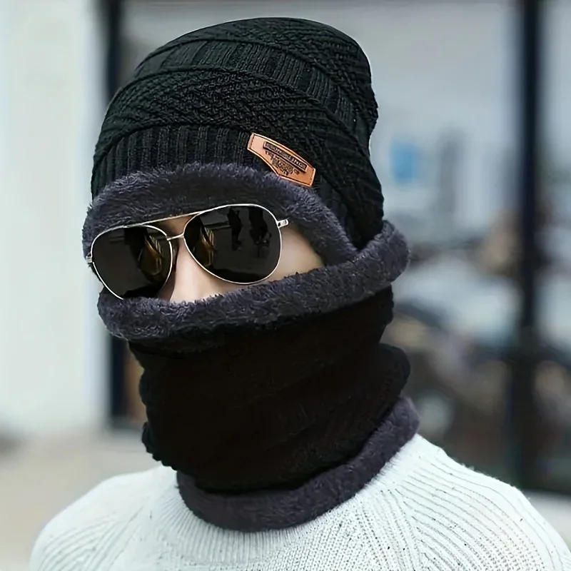 Winter Thicken Men And Women General Warm Beanie + Soft Scarf Warm Set, Ideal choice for Gifts - Image 7