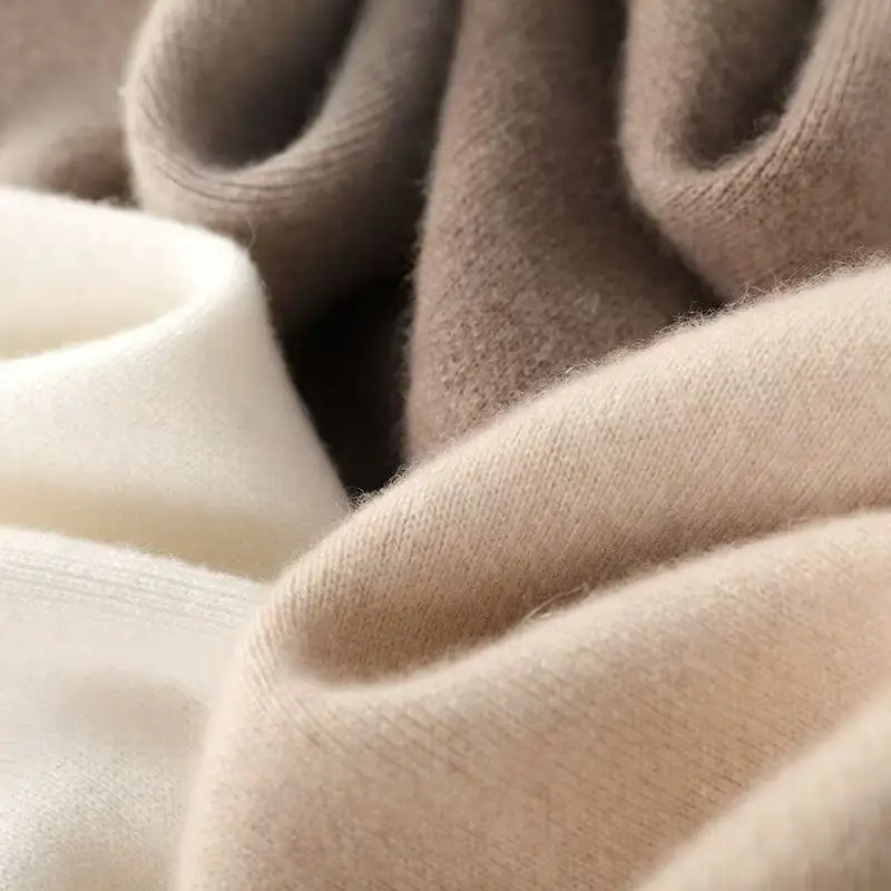 Women Merino Wool Knitted Wide Leg Pants Autumn Winter Basic Soft Warm Cashmere Knit Trousers Casual Simple Style Korean - Image 4