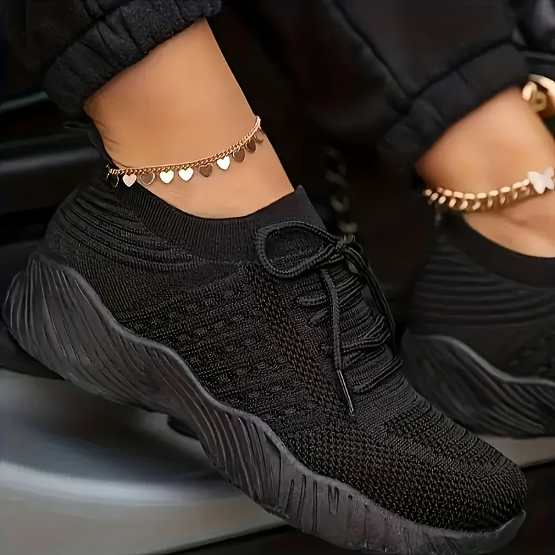 Women Sneakers Casual Shoes Comfortable Mesh Lace-Up Ladies Sport Shoes Wedges Chunky Women's Vulcanized Shoes Females Sneakers - Image 31