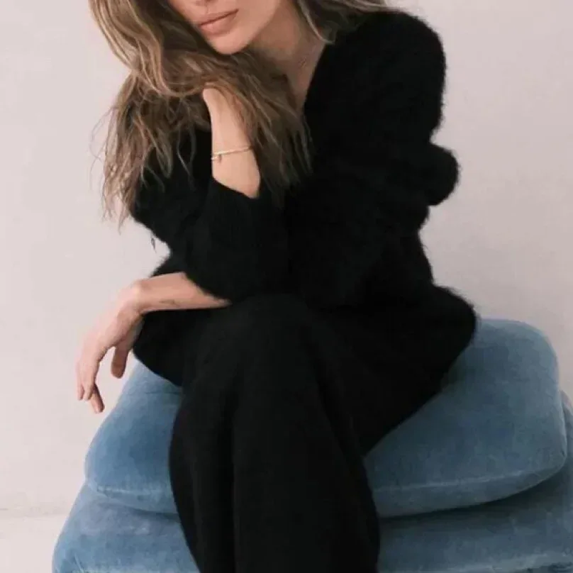 Women's Cardigans Korean Fashion V-neck Sweater Coat Long Sleeve Oversized Sweater Female Buttons Solid Knitted Jacket Women - Image 26