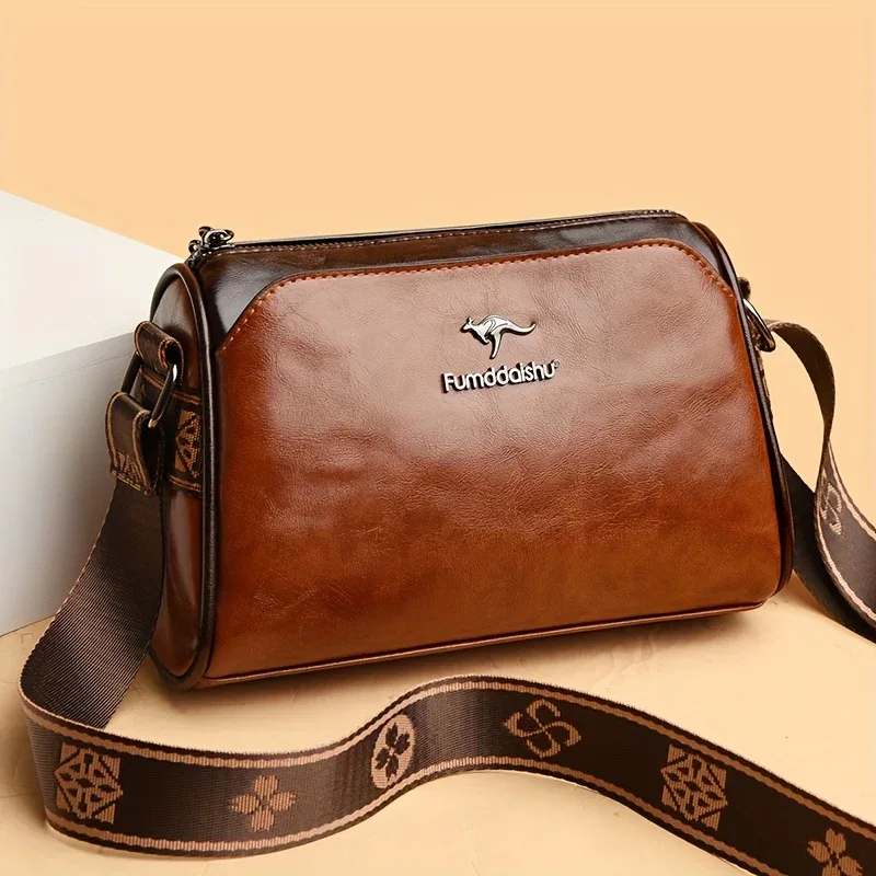 Women'S Crossbody Bag, Solid Color Pillow-Shaped Shoulder Bag with Adjustable Strap, Zipper Closure, Polyester Lining, Edge Paint Detail - Image 10