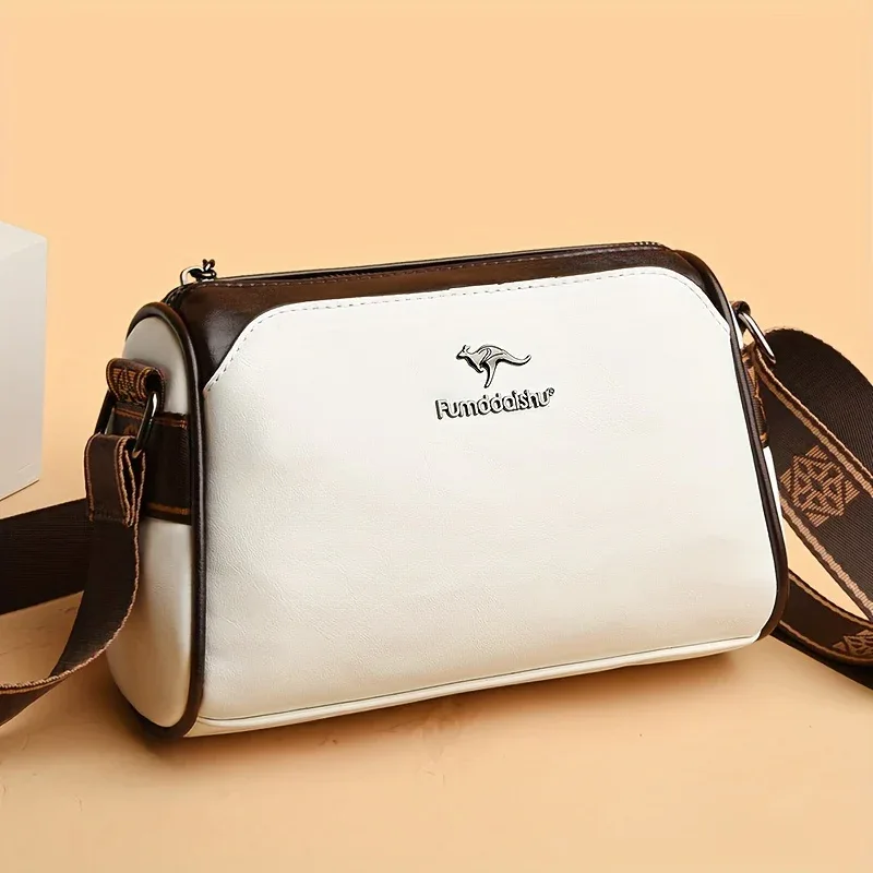 Women'S Crossbody Bag, Solid Color Pillow-Shaped Shoulder Bag with Adjustable Strap, Zipper Closure, Polyester Lining, Edge Paint Detail - Image 9