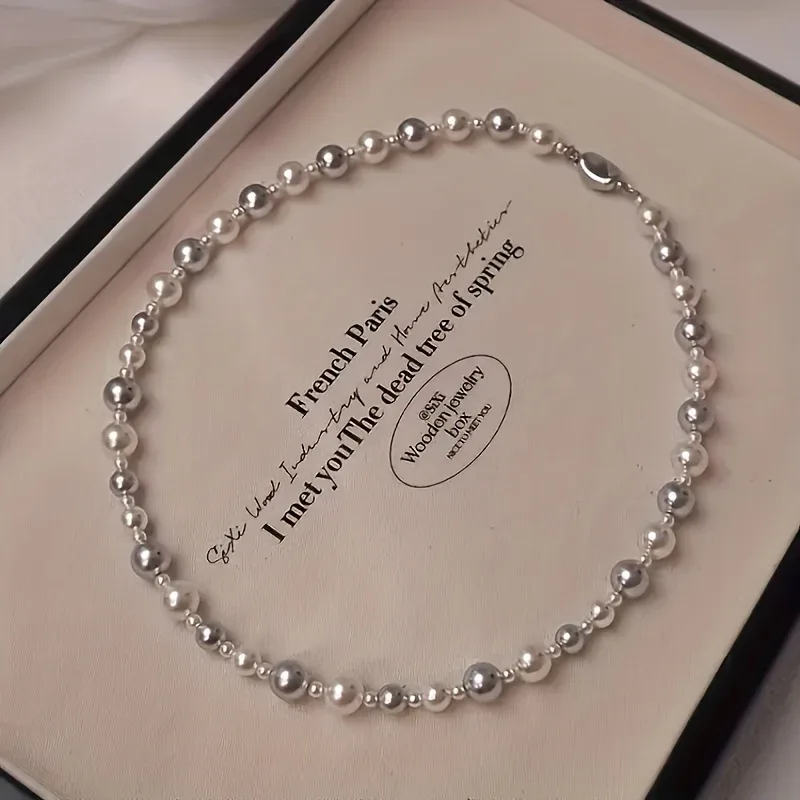 Women'S Elegant Freshwater Pearl Necklace with Shell - Classic Bohemian Style, Versatile Accessory for Daily Wear and Parties, Perfect Valentine'S Day Gift, All-Season Freshwater Pearls Necklace