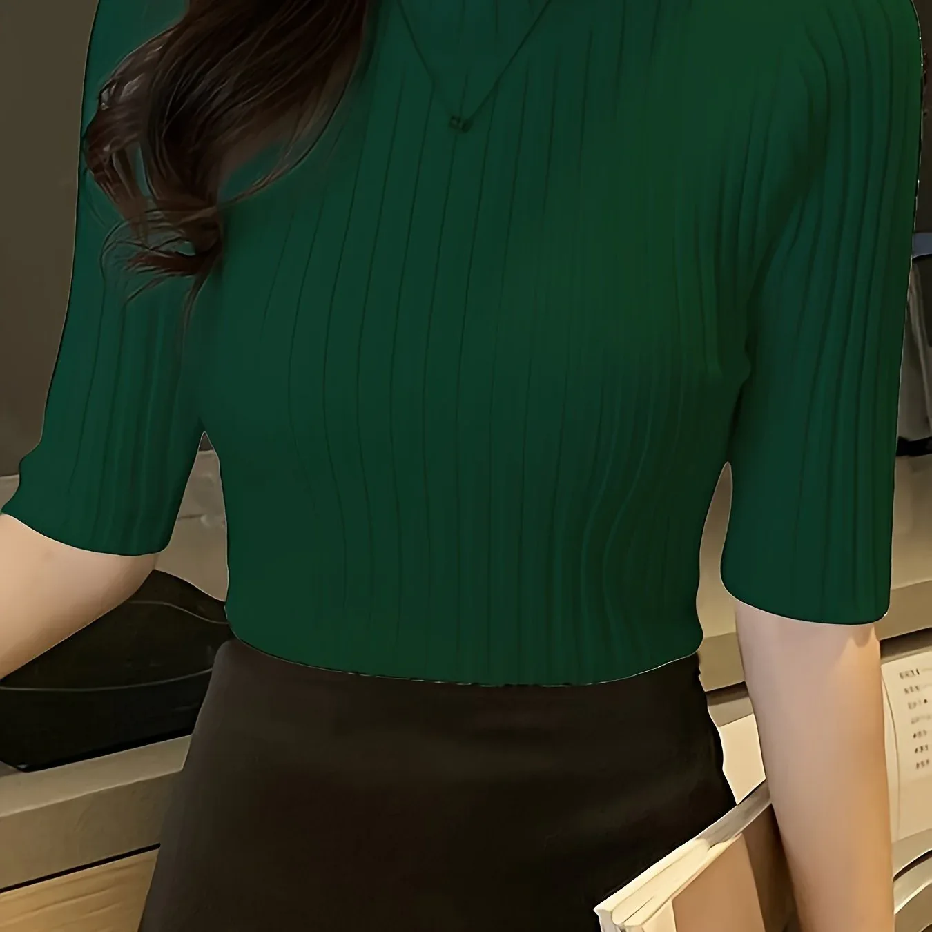 Ribbed Slim Fit Knit Top - Image 7