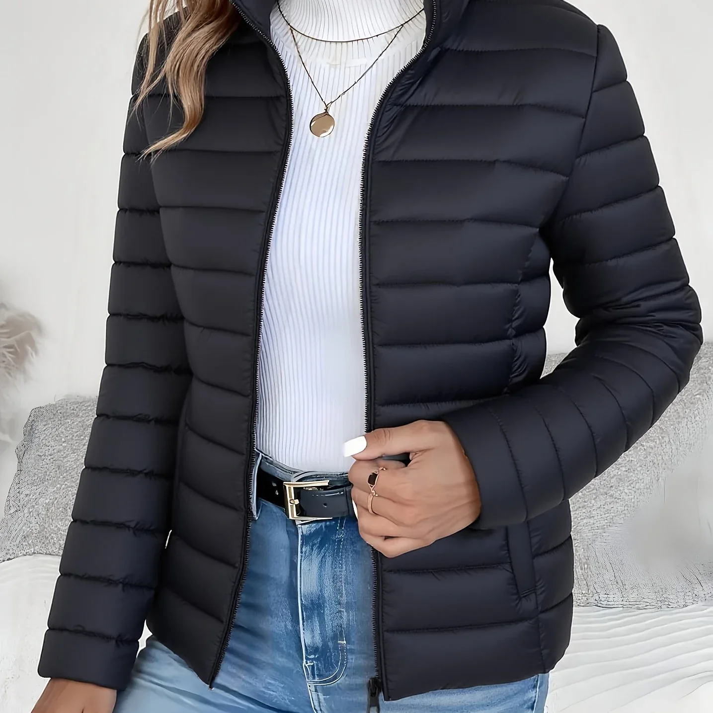 Slim Quilted Puffer Jacket - Image 17