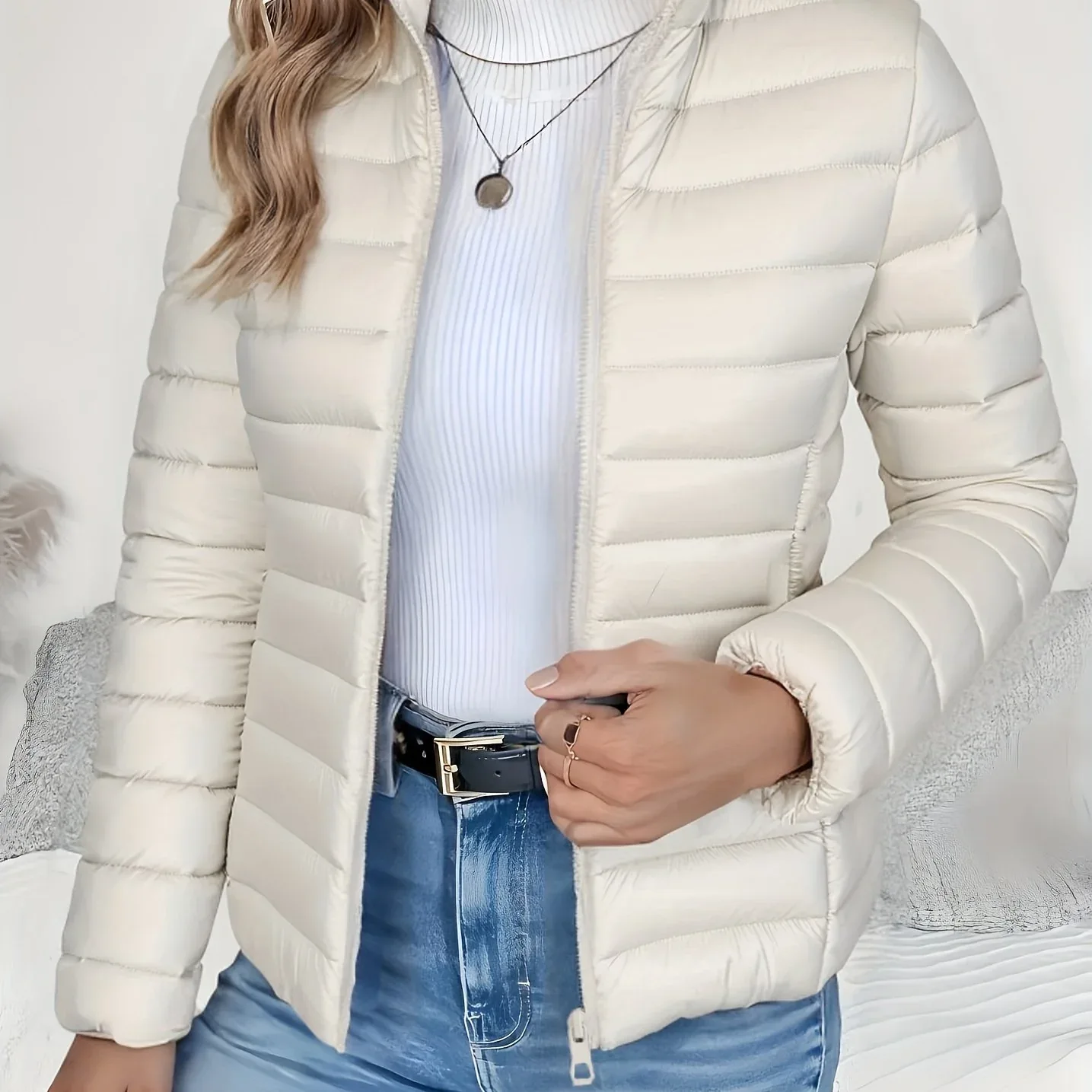Slim Quilted Puffer Jacket - Image 20