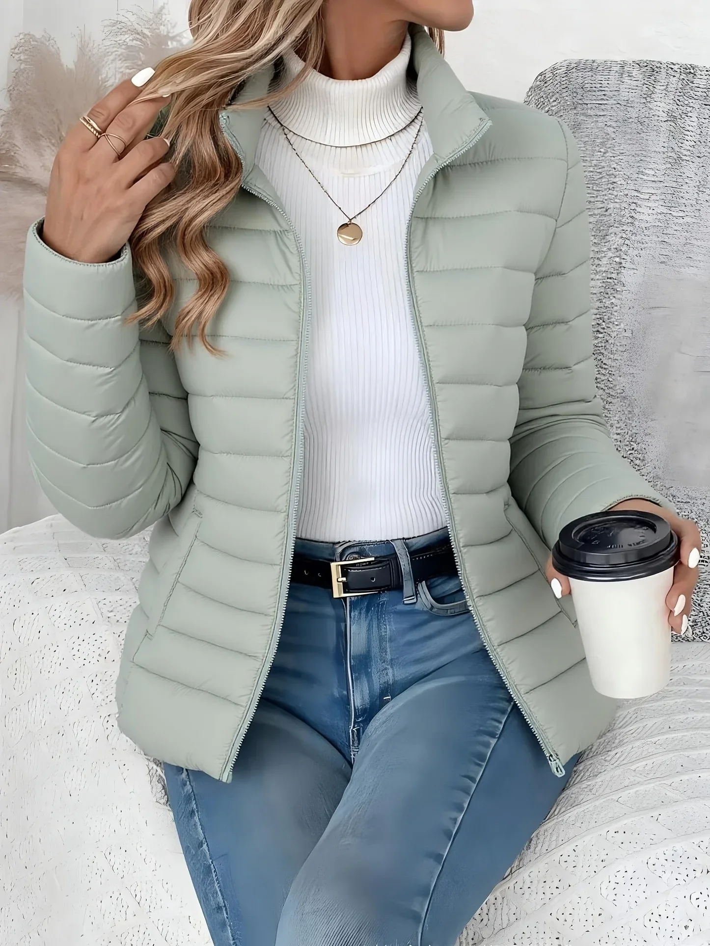 Slim Quilted Puffer Jacket - Image 23