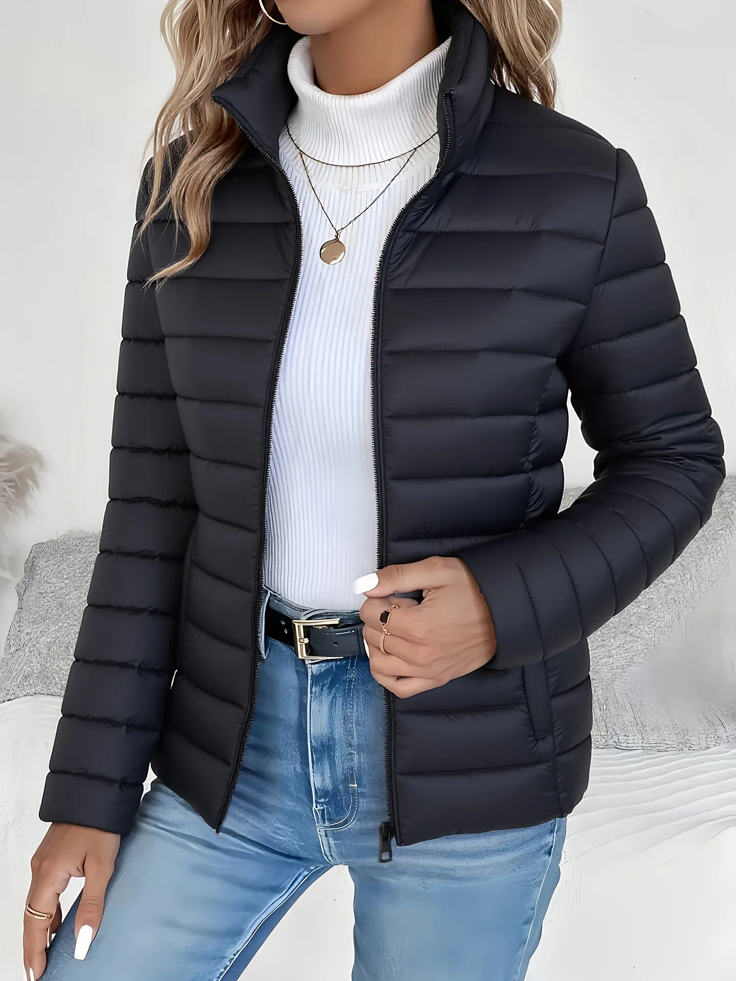 Slim Quilted Puffer Jacket - Image 25