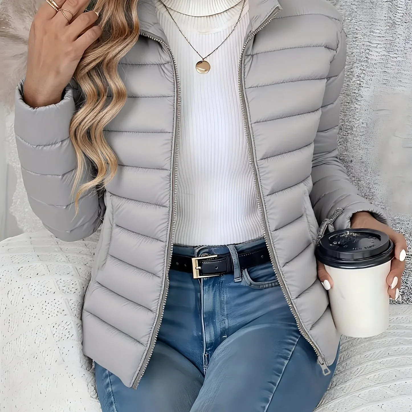Slim Quilted Puffer Jacket - Image 6