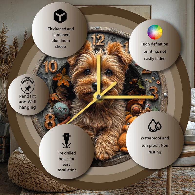 Yorkshire Terrier Silent Wall Clock - Image 8